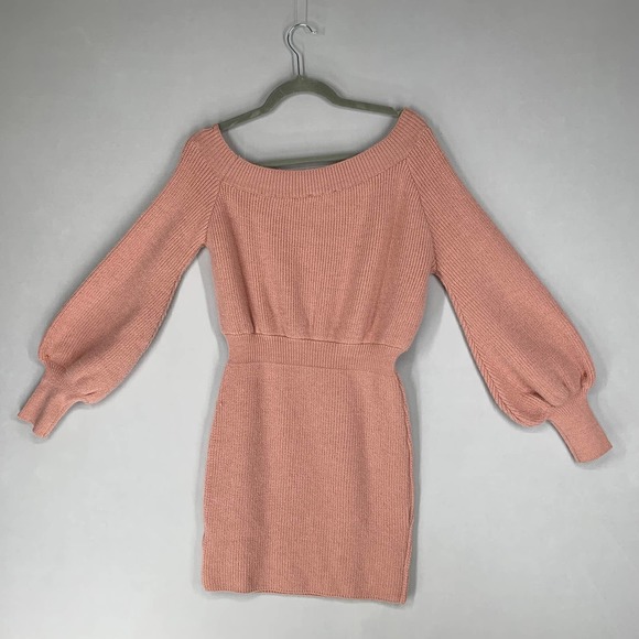 Line and Dot Women Sweater Dress Midi Barbiecore - Picture 14 of 14